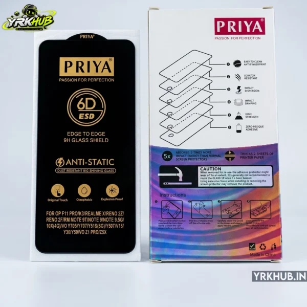 Alternative view of Priya Tempered Glass for Vivo Y30 | 9H Edge-to-Edge Screen Protector