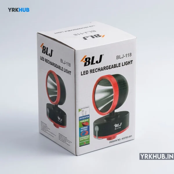 Alternative view of BLJ BLJ-118 360° Rotating Rechargeable LED Search Light