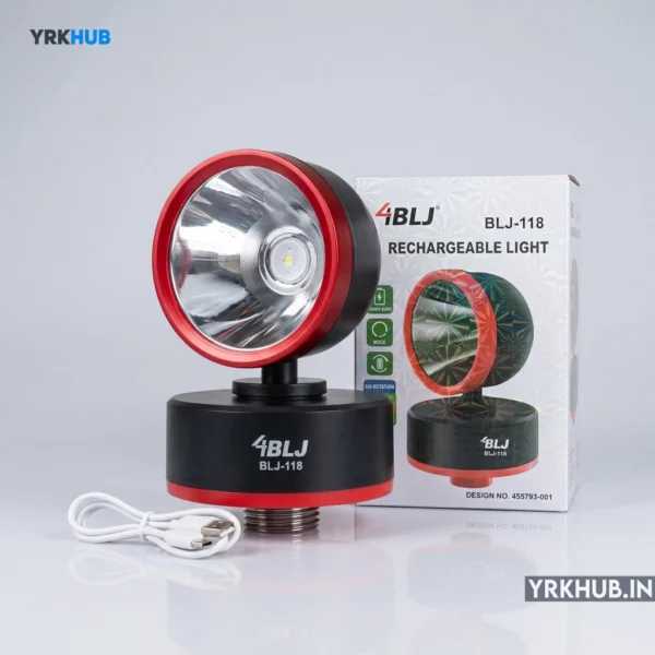 BLJ BLJ-118 360° Rotating Rechargeable LED Search Light