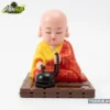 Solar Buddha Idol for Car Dashboard | Meditation Monk Figurine