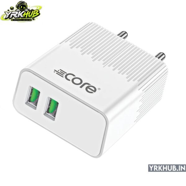 CORE CR-CH38 Zing 17W Dual USB Fast Charger with Type-C Port