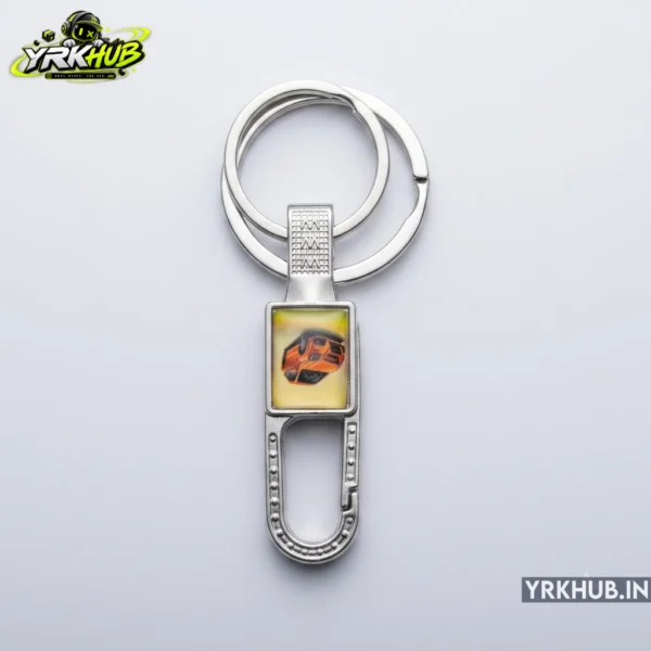 Car Charm Metal Carabiner Keychain with Double Ring