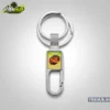 Car Charm Metal Carabiner Keychain with Double Ring - Image 2
