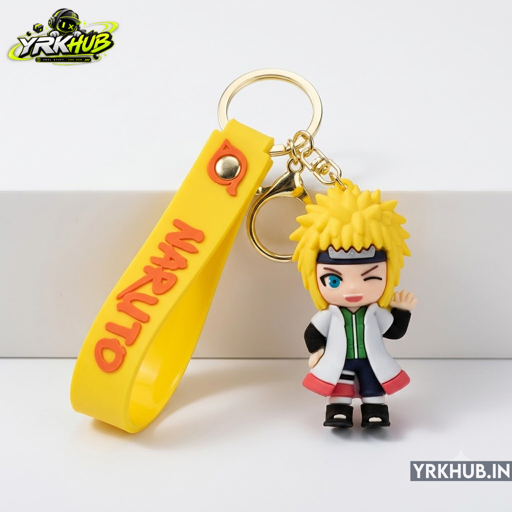 Anime Boy Keychain with Wrist Strap | Cute Cartoon Character Key Ring