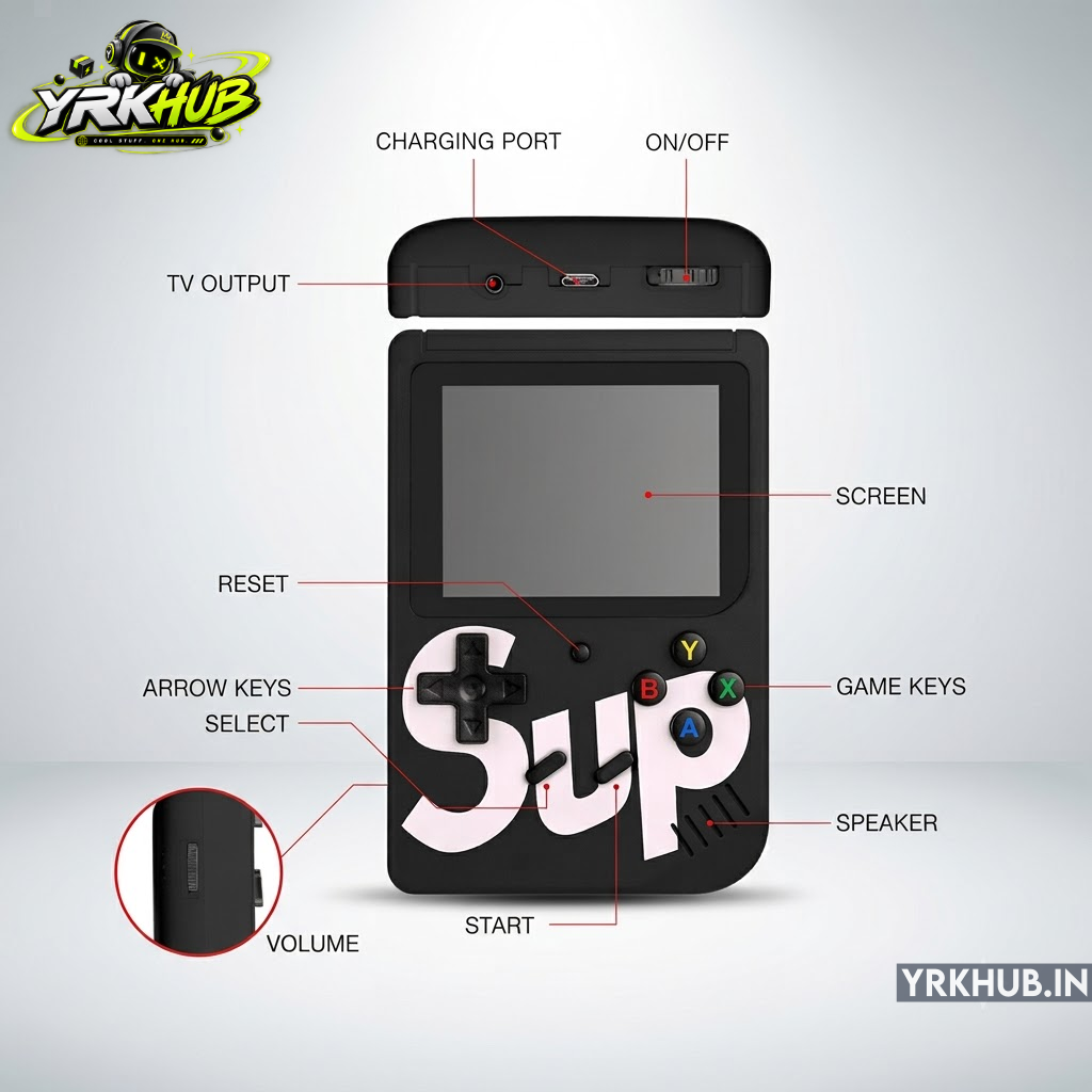 Sup Game Box AD-777 Plus | 400 in 1 Retro Handheld Game Console with TV Output - Image 9