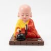 Solar Buddha Idol for Car Dashboard | Meditation Monk Figurine - Image 3